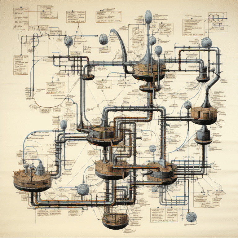 Complicated system of interconnected entities.